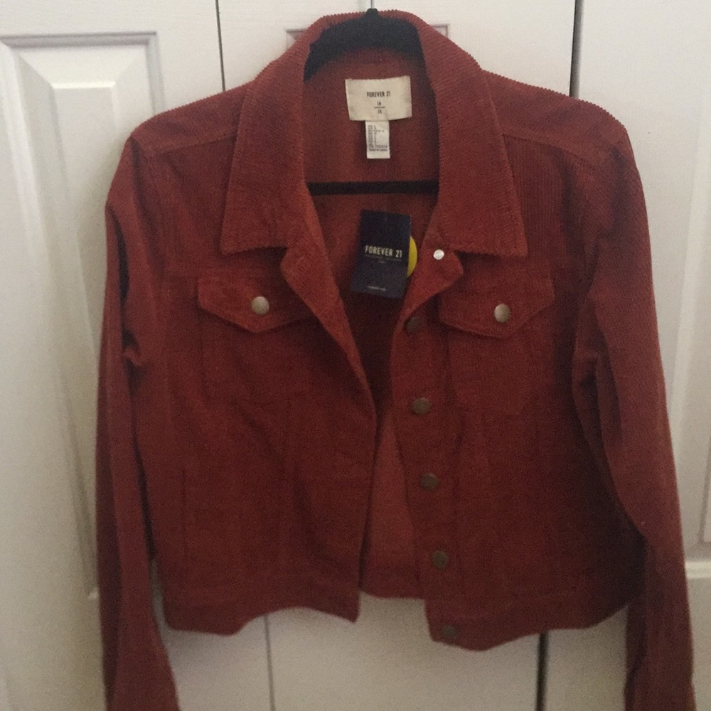 Burgundy Corduroy Forver 21 Jacket
